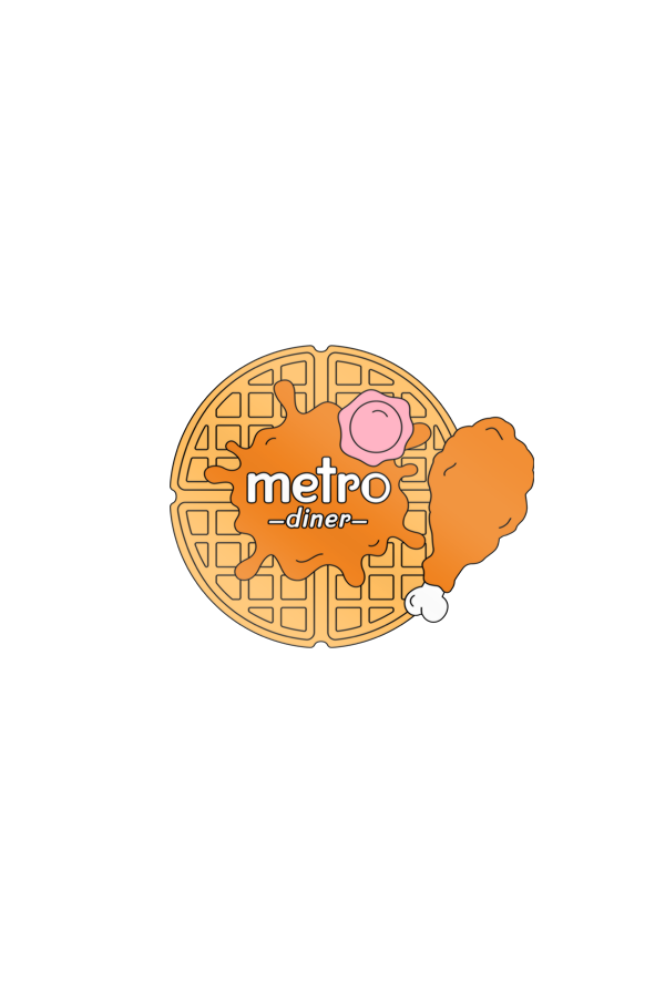 Metro Diner Waffle Pin